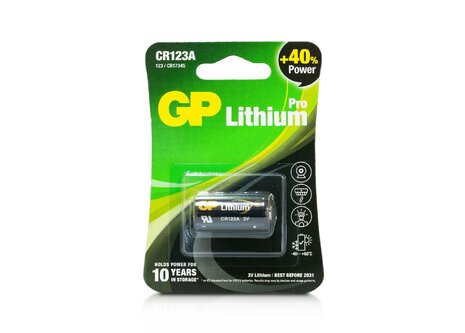 Batéria Lithium Pro CR123A, 3V, GP