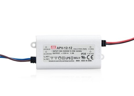 LED PS12V12W MeanWell nap. zdroj,12W,12V,APV