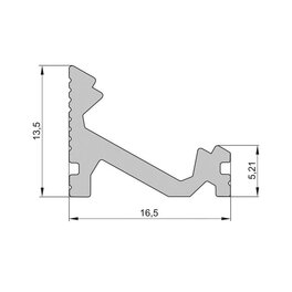Lišta L BC15 30/60 pre LED pásy, bronzova,1m