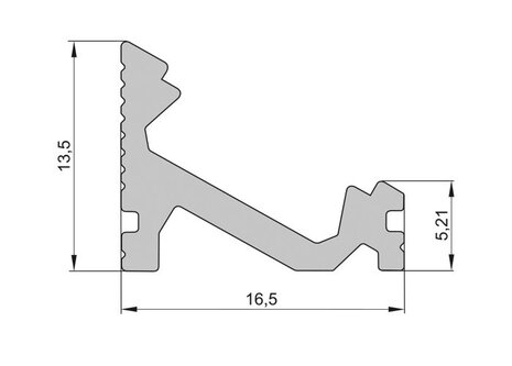 Lišta L BC15 30/60 pre LED pásy, bronzova,1m
