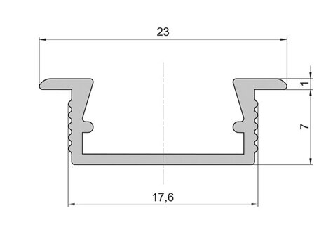 Lišta L CC03 pre LED pásy,čierna,1m