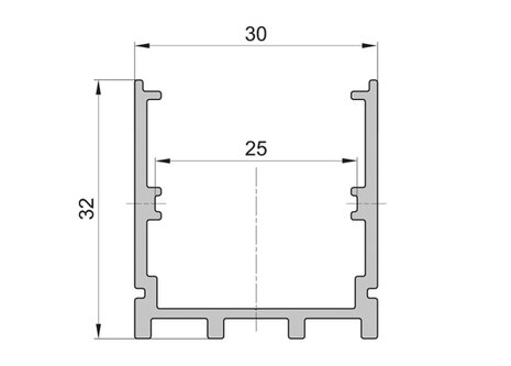 Lišta L CC19 hlboká pre LED pásy,čierna,1m