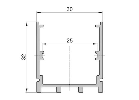 Lišta L CC19 hlboká pre LED pásy,čierna,1m