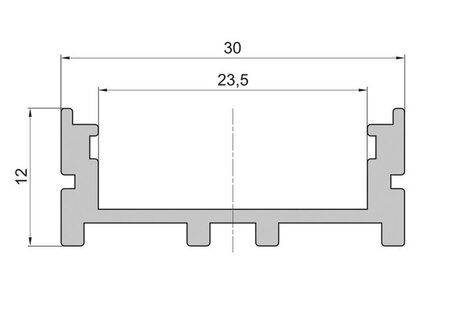 Lišta L XC01 pre LED pásy,strieborná,1m