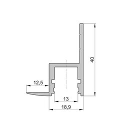 Lišta L XC08 - vzorka 10 cm