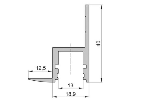 Lišta L XC08 - vzorka 10 cm