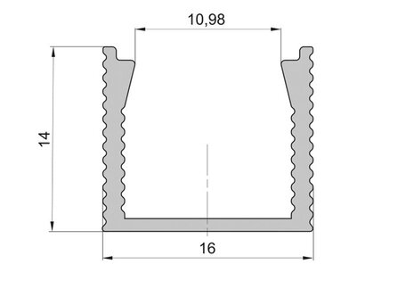 Lišta L XC25 pre LED pásy,strieborná, 1m