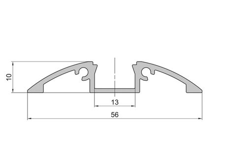 Lišta L XC28 pre LED pásy,strieborná,1m