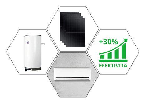 Ohrev vody na fotovoltiku + klimatizácia 3,5kW